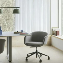 Muuto Matbord Och Barbord-70/70 Bord 108x295 cm, Massiv Rökt Ek / Vit