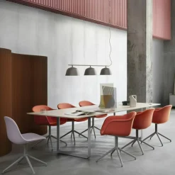 Muuto Matbord Och Barbord-70/70 Bord 108x295 cm, Massiv Rökt Ek / Vit