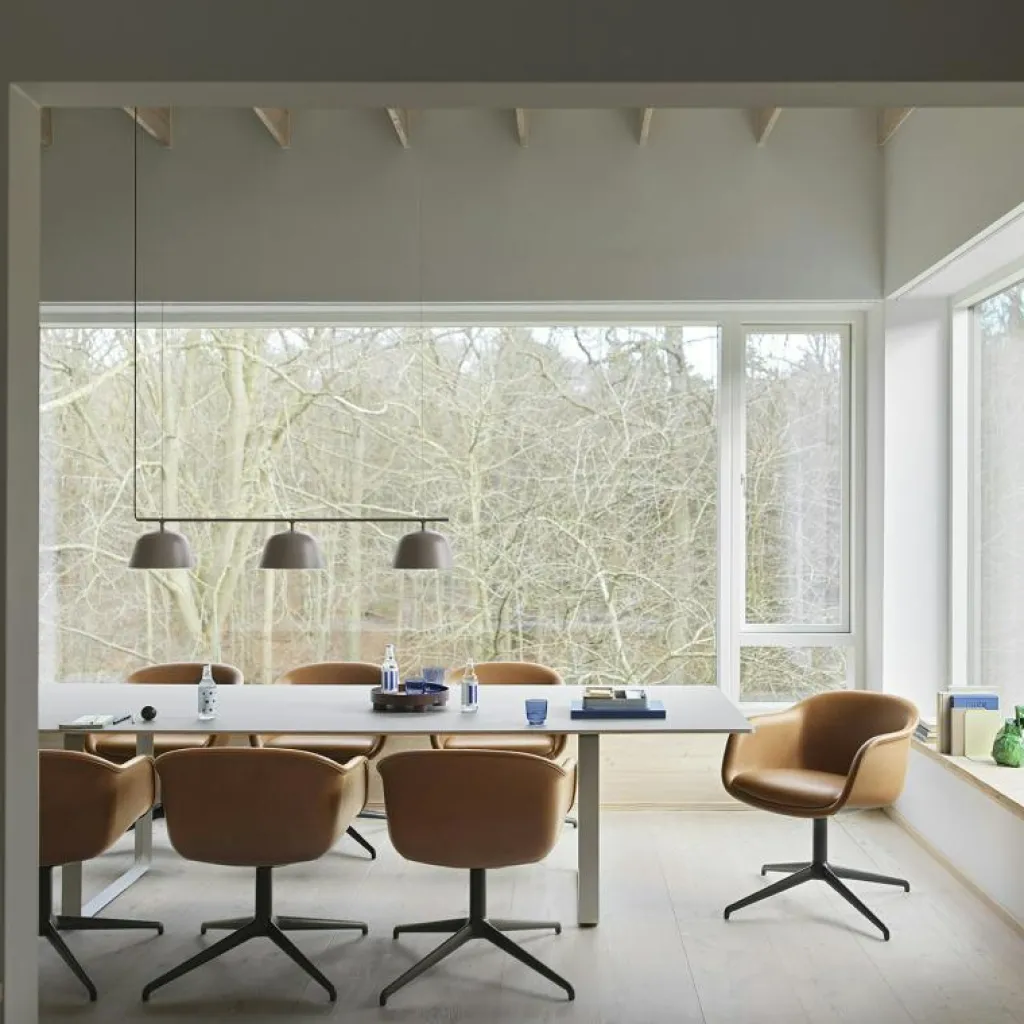 Muuto Matbord Och Barbord-70/70 Bord 108x295 cm, Massiv Rökt Ek / Vit