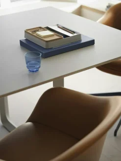 Muuto Matbord Och Barbord-70/70 Bord 90x225 cm, Massiv Rökt Ek / Sand