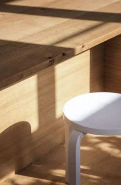 60 Pall, Björk / Vit Laminat