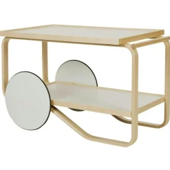 901 Serveringsvagn, Björk / Vit Laminat