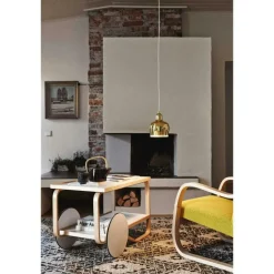 901 Serveringsvagn, Björk / Vit Laminat