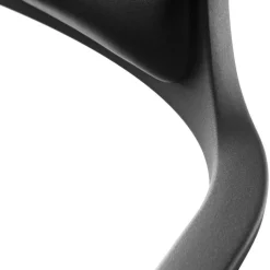 Vipp Skrivbordsstolar & Kontorsstolar-452 Snurrstol Med Fötter, Polerat Aluminium / Svart Läder