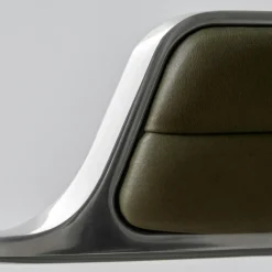 Vipp Skrivbordsstolar & Kontorsstolar-452 Snurrstol Med Fötter, Polerat Aluminium / Svart Läder