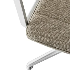 Vipp Skrivbordsstolar & Kontorsstolar-452 Snurrstol Med Fötter, Polerat Aluminium / Svart Läder