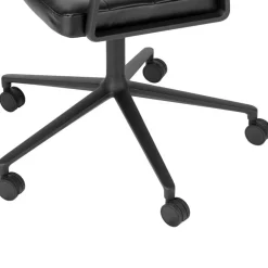 Vipp Skrivbordsstolar & Kontorsstolar-453+ Snurrstol Med Hjul, Polerad Aluminium / Bosco Green Läder