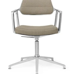 453+ Snurrstol, Polerad Aluminium / Dark Sand