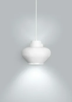 Artek Pendellampor-A333 Turnip Pendel Gjord av mässing, Gjord av stål, Vit / Mässing
