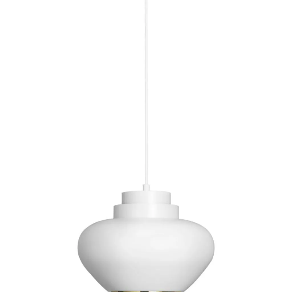 Artek Pendellampor-A333 Turnip Pendel Gjord av mässing, Gjord av stål, Vit / Mässing