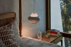 Artek Pendellampor-A333 Turnip Pendel Gjord av mässing, Gjord av stål, Vit / Mässing