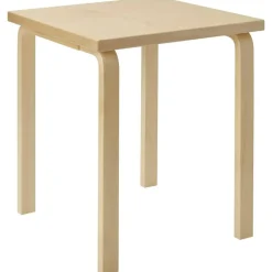 Aalto 80C Barnbord Kvadratisk 60x60 cm, Svart Linoleum