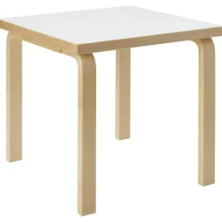 Artek Skrivbord|Matbord Och Barbord-Aalto 80C Bord Kvadratisk 60x60 cm, Vit Laminat