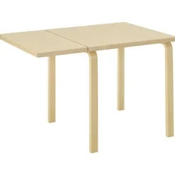 Artek Matbord Och Barbord-Aalto DL81C Bord Förlängningsbar, Svart