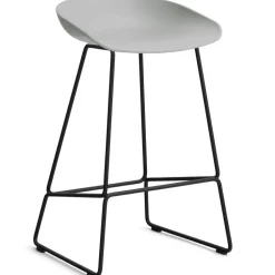 HAY Barstolar & Barpallar-AAS 38 2.0 Barstol 75 cm, Rostfritt Stål Svart / Vit