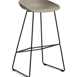 HAY Barstolar & Barpallar-AAS 38 2.0 Barstol 75 cm, Rostfritt Stål Svart / Vit