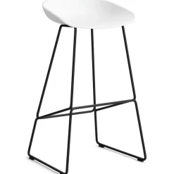 HAY Barstolar & Barpallar-AAS 38 2.0 Barstol 75 cm, Rostfritt Stål Svart / Vit