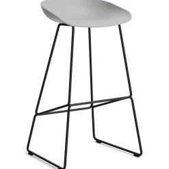 HAY Barstolar & Barpallar-AAS 38 2.0 Barstol 75 cm, Rostfritt Stål Svart / Vit
