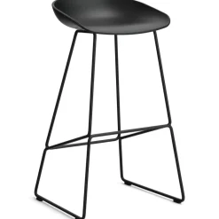 HAY Barstolar & Barpallar-AAS 38 2.0 Barstol 75 cm, Rostfritt Stål Svart / Vit