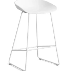 HAY Barstolar & Barpallar-AAS 38 2.0 Barstol 65 cm, Rostfritt Stål Vit / Svart