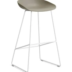 HAY Barstolar & Barpallar-AAS 38 2.0 Barstol 65 cm, Rostfritt Stål Vit / Svart