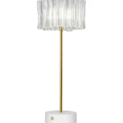 SLAMP Portabla Lampor|Portabla Lampor-Accordéon Battery Borda Portabel, Vit / Prisma