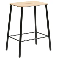 Adam Stool Barstol 76 cm, Läder/Stål