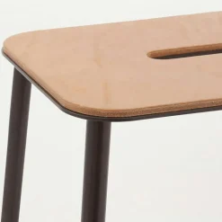 Adam Stool Barstol 76 cm, Läder/Stål
