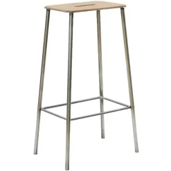 Adam Stool Barstol 76 cm, Läder/Stål