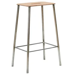Adam Stool Barstol 76 cm, Läder/Stål