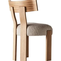 Dusty Deco Stolar-Alba Stol, Ek / Bouclé Sand