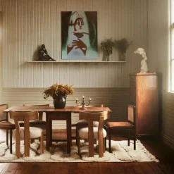 Dusty Deco Stolar-Alba Stol, Ek / Bouclé Sand