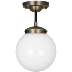 Globen Lighting Badrumsbelysning|Plafonder-Alley Taklampa, Antik Mässing / Vit