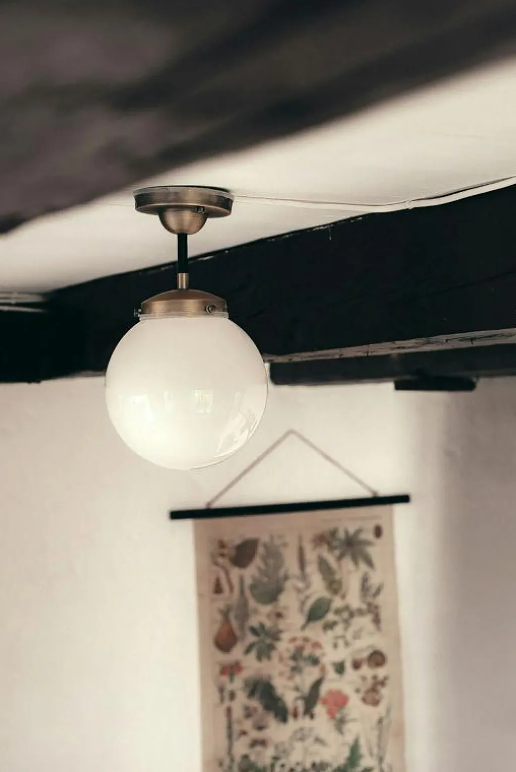 Globen Lighting Badrumsbelysning|Plafonder-Alley Taklampa, Antik Mässing / Vit