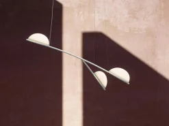 Flos Pendellampor-Almendra Organic Y Short S3 Pendel, Bay Blue Metallized