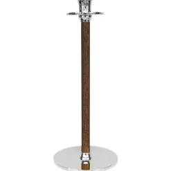 Hilke Collection Ljusstakar-Alto Basso Ljusstake 30 cm, Valnöt/Nickelpläterad