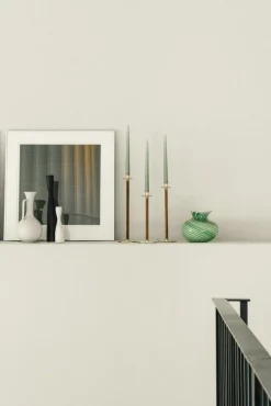 Hilke Collection Ljusstakar-Alto Basso Ljusstake 35 cm, Valnöt/Mässing