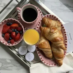 Piccola Home Uppläggningsfat-Amalfi Serveringsfat 26 cm, Rosa