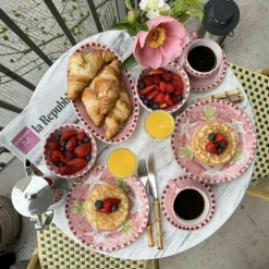 Piccola Home Uppläggningsfat-Amalfi Serveringsfat 26 cm, Rosa