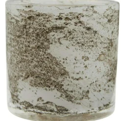 Ambra Ljuslykta 10 cm, Vit/Brun