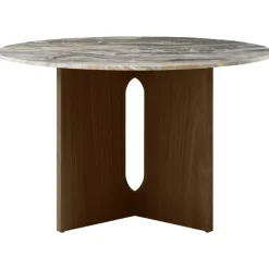 Audo Copenhagen Matbord Och Barbord-Androgyne Matbord Ø120 cm, Mörkbetsad Ek / Sand