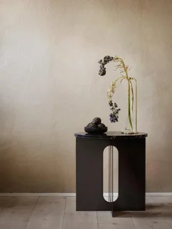 Audo Copenhagen Sidobord & Avlastningsbord-Androgyne Sidobord, Svart / Viola Marmor