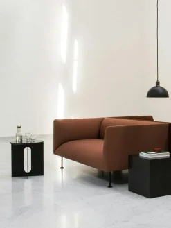 Audo Copenhagen Sidobord & Avlastningsbord-Androgyne Sidobord, Svart / Viola Marmor