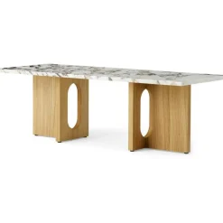 Audo Copenhagen Soffbord-Androgyne Soffbord, Ek / Calacatta Viola