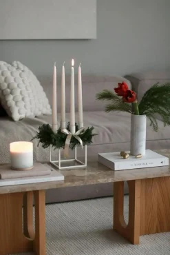 Audo Copenhagen Soffbord-Androgyne Soffbord, Ek / Calacatta Viola