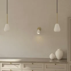 Nuura Fönsterlampor|Pendellampor-Anoli Spot Pendel, Vit / Nordic Gold