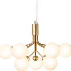 Apiales 9 Ljuskrona, Mässing / Opal