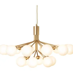 Apiales 18 Ljuskrona, Satin Black / Rökt