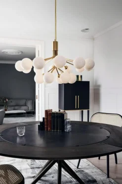 Apiales 18 Ljuskrona, Satin Black / Rökt