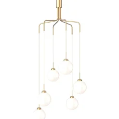 Nuura Ljuskronor & Takkronor-Apiales Cluster 6 Ljuskrona, Mässing / Opal